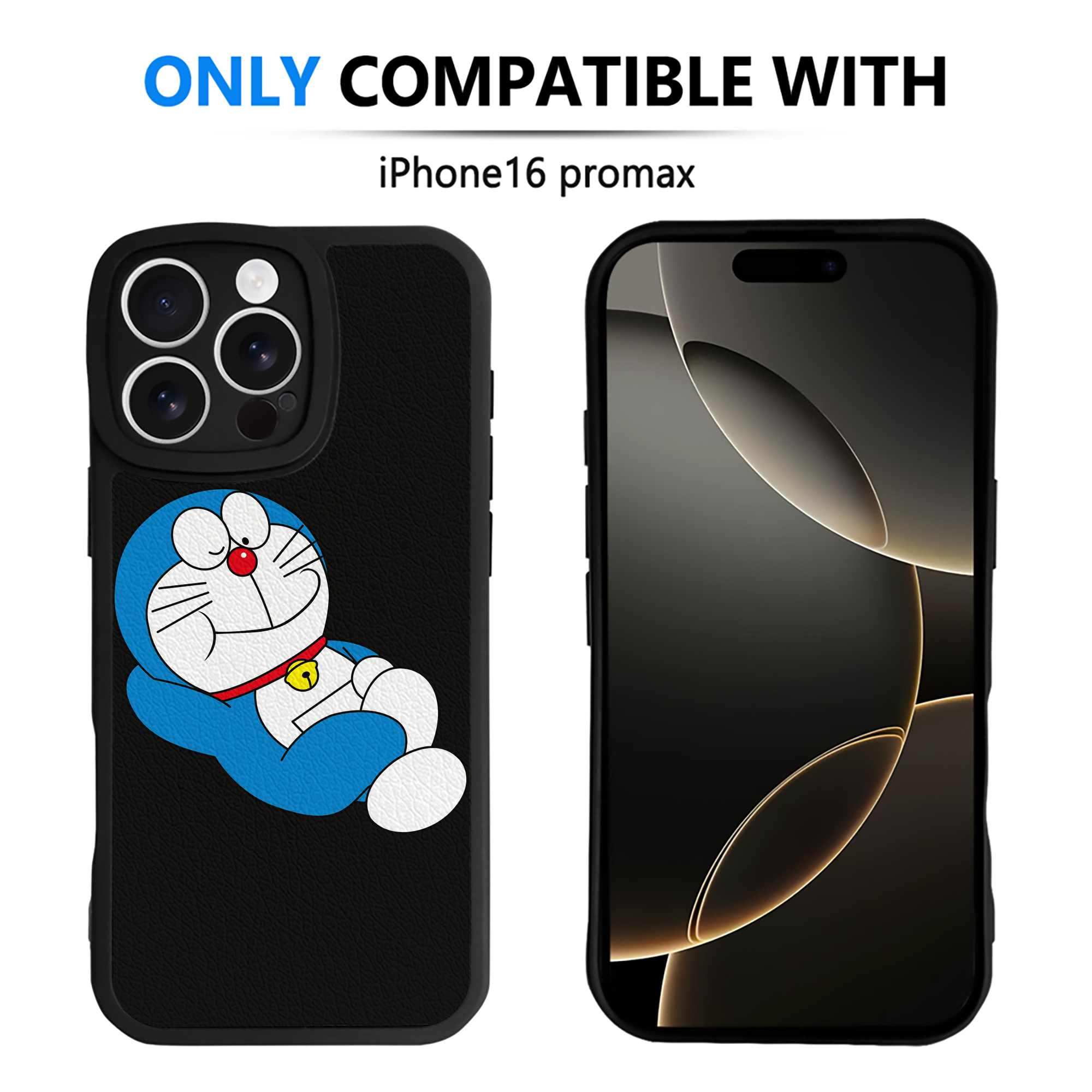 （画像用） ドラえもん Doraemon 【iPhone 16シリーズ対応】シリコンスマホケース（レザー調） 材質：シリコン